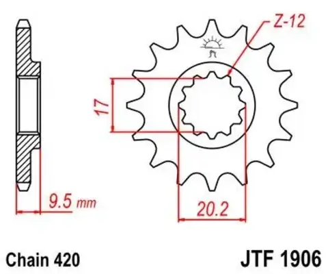 Звезда ведущая RK C2111-12ZZ0 ( JTF1906.12 )