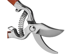 GRINDA P-15, 210 мм, нержавеющая сталь, с деревянными рукоятками, цельнокованый плоскостной секатор, PROLine (423415)