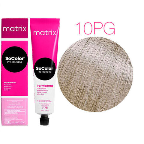 Matrix SoColor Pre-Bonded 10PG очень-очень светлый блондин жемчужный золотистый, стойкая крем-краска для волос с бондером