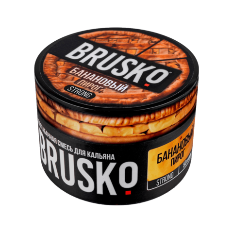 Бестабачная смесь для кальяна BRUSKO 50г STRONG - Банановый Пирог
