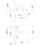 Смеситель для ванны с монолитным изливом LEMARK AURA LM0614C