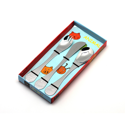 Набор детских столовых приборов на 1 персону 3 предмета Herdmar Animals