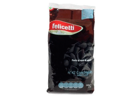 Макароны Конкилье с чернилами каракатицы Felicetti, 500г