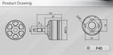 Чертёж T-Motor F40 KV2300