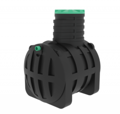 Септик переливной Мультпласт Термит Профи+ 3,0 S 3000 л. горизонтальный / 1200 л. в сутки / 5-6 чел. / самотечный сброс (1700x1500x2370см;138кг;черный) - арт.555457