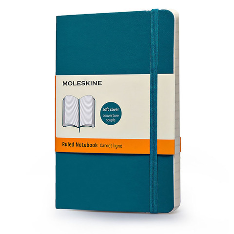 Блокнот Moleskine Classic Soft Pocket, цвет бирюзовый, в линейку