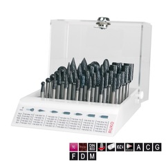 Набор бор-фрез твердосплавных 35шт HM-TiCN S=6мм Ruko 116008TC