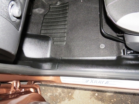 Накладки на ковролин порогов передние Lada XRAY