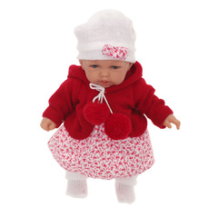 JUAN ANTONIO munecas Кукла Азалия в красном, говорит/смеется, 27 см (12020)