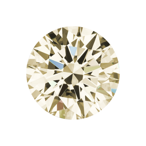 Муассанит Светло-желтый  "Бриллиантовая огранка" 6,5 мм