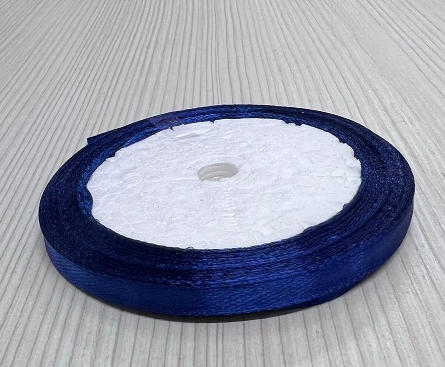 Лента Атласная (0,5см*22,85м), Темно-синий (Navy Blue)