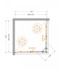 Cezares RELAX-304-A-2-100-C-GM RELAX-304-A-2-100-C-GM Душевой уголок, отделка Оружейная сталь