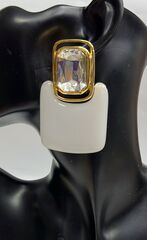 30322 - Серьги крупные с подвесками квадратами YSL style