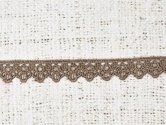 Кружево плетеное, ш. 1,8 см, тёмно-бежевый