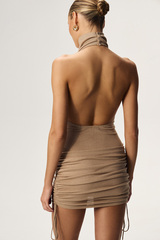 Платье с открытой спиной TANZANIA Латте