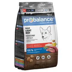 Сухой корм ProBalance Adult Light Beef для взрослых собак всех пород с говядиной