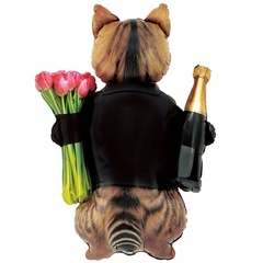 К Фигура, Кот с тюльпанами и шампанским, 46