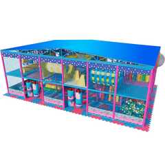 Детский уличный игровой лабиринт с крышей «Морской парк» 7,38×5,92×3,2 м
