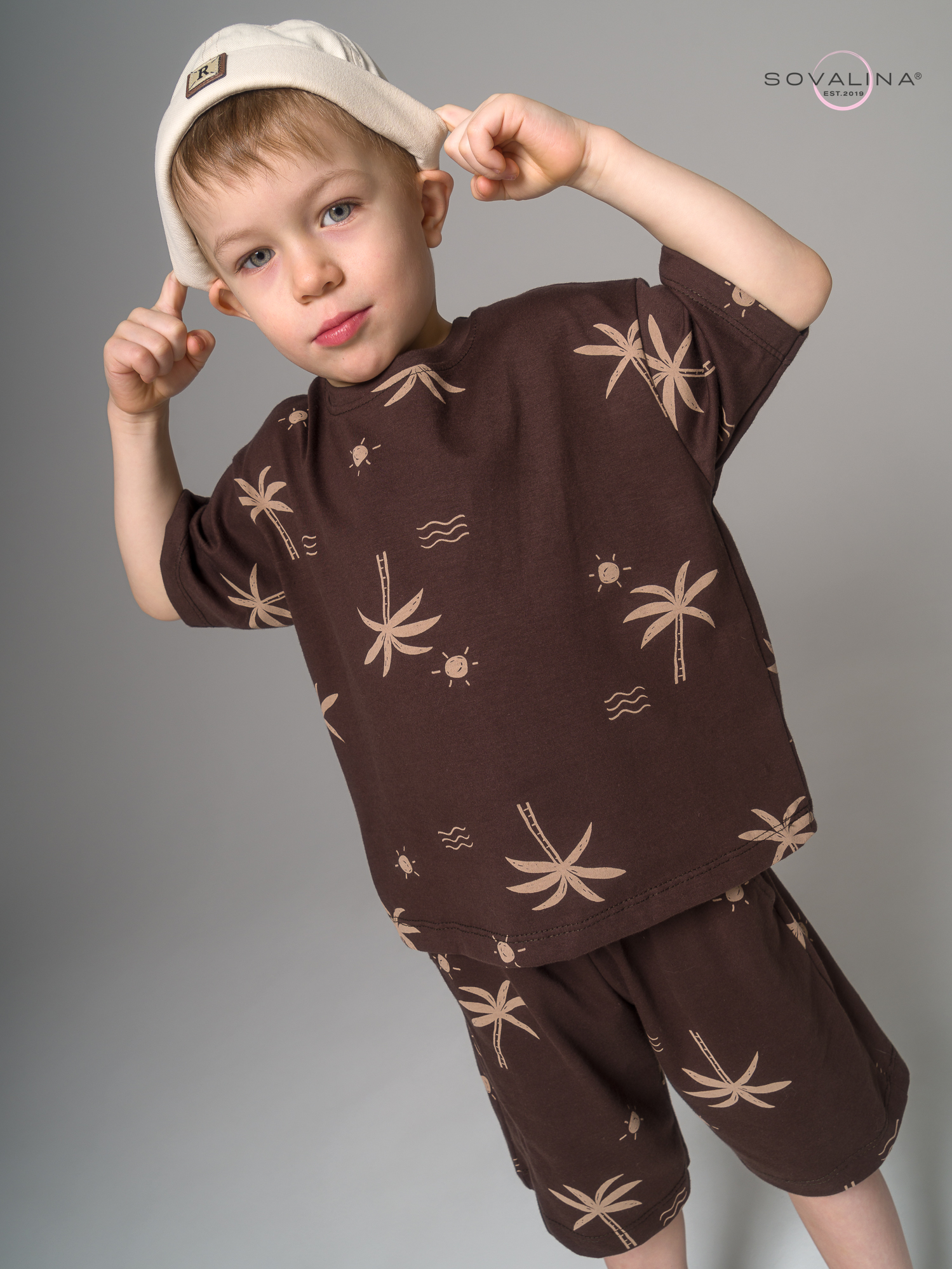 Костюм Light men пальмы коричневые MAX