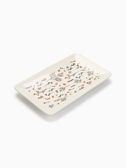 Блюдо керамическое «Цветы», 20.5×12.5×1.8 см