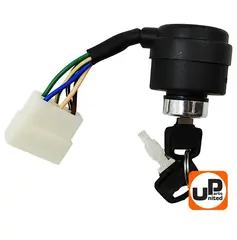 Замок зажигания UNITED PARTS универсальный, с ключом / 6 контактов