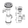 Сифон для мойки Alcaplast A446P-DN50/40