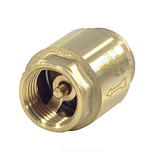 Клапан обратный латунь осевой Ду 20 Ру16 ВР 3/4" диск латунь шток латунь SantechSystems