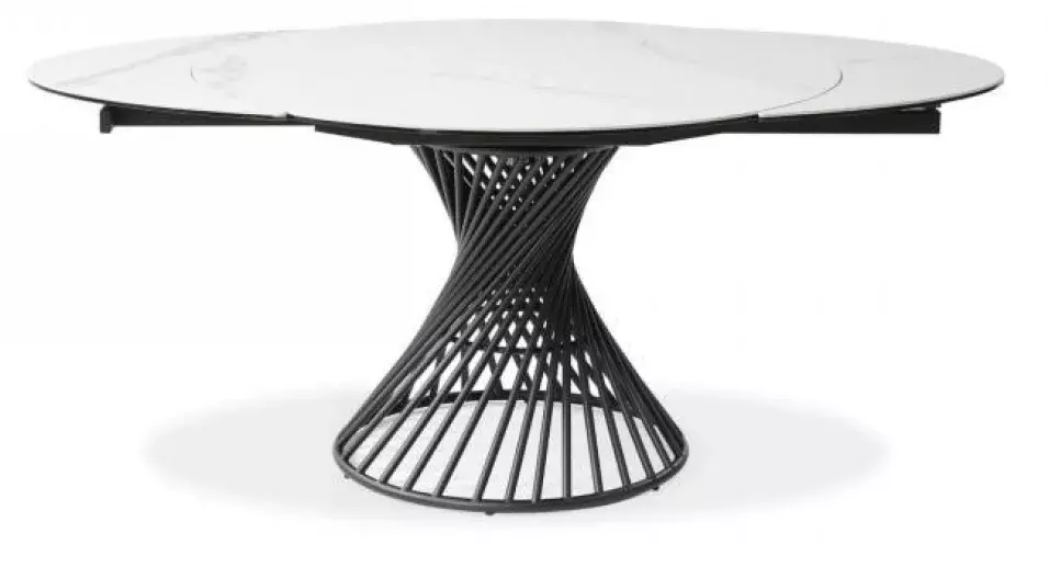 Стол BUENO 120 GLOSS GOLDEN JADE SOLID CERAMIC / BLACK, DISAUR