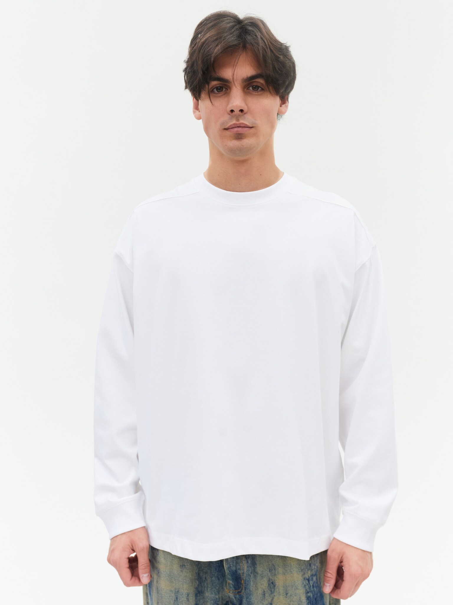 Лонгслив мужской LAINE белого цвета