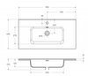 BelBagno KEP-90-GRN-W0 Столешница из керамогранита без отверстия под смеситель 916х468 KEP-90-GRN-W0 Granito