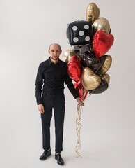 Связка гелиевых шаров Игральные кости