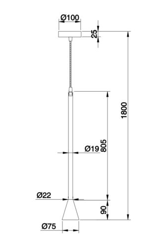 Подвесной светильник Technical Arrow P064PL-01W