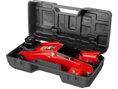 STAYER R-22 RED FORCE, в кейсе, 2 т, 125 - 320 мм, подкатной домкрат для легковых а/м, Professional (43152-2-K)