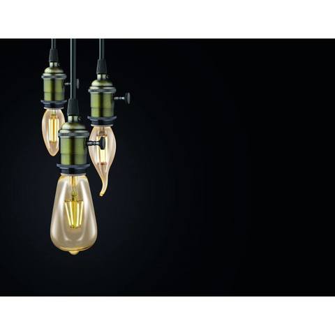 Лампа LED филаментная из стекла янтарного цвета Eglo AMBER LM-LED-E14 4W 220Lm 2200K C35 11557 2