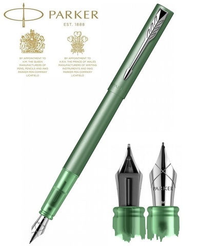 Ручка перьевая Parker Vector XL F21, Matte Green CT, F (2159762)