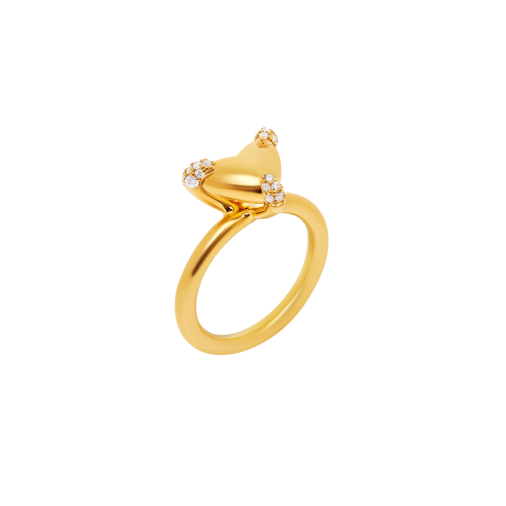 VIVA LA VIKA Кольцо Clenched Gold Heart Ring