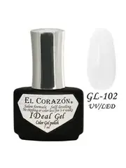 El Corazon Гель-лак IDeal Gel №GL-102 белый, 7 мл   UV/LED