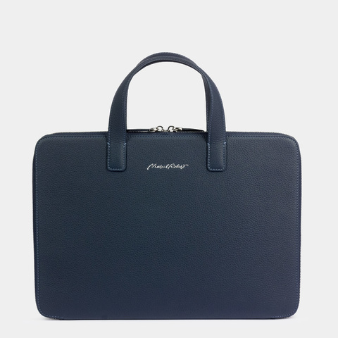 Сумка для MacBook Pro 13 - 14 из кожи теленка, синего цвета