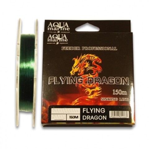 Купить рыболовную леску фидерная Flying Dragon 1.0 / 0,165мм 150м (2,38 кг) темно зеленая 8507543