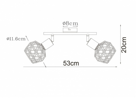 Настенно-потолочный светильник Arte Lamp SOSPIRO A6141AP-2WH