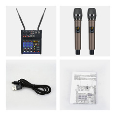 Микшер 4-полосный с беспроводными микрофонами с Bluetooth и USB TKL R2