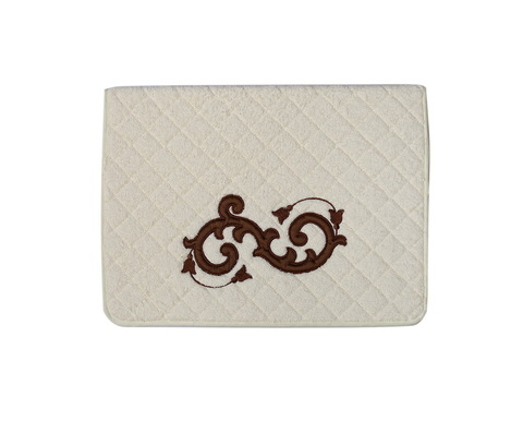 Коврик для ванной 60х90 Old Florence Ricciolo бежевый с коричневой аппликацией