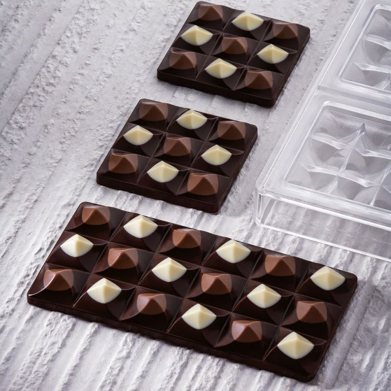 Форма д/шок. Chocolate Bar Moulin Mini 70х70мм h14мм, 50гр, 6 ячеtк, п/к PC5014FR