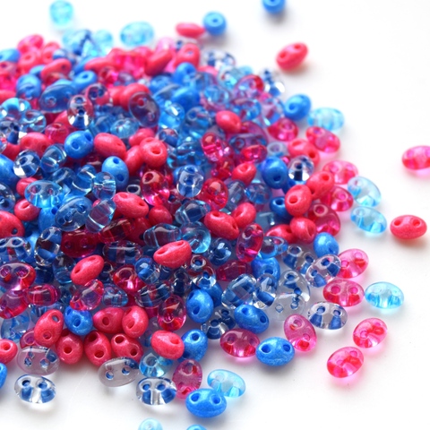 Бисер Twin Микс №35 розовво-голубой