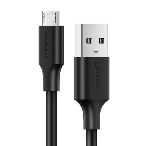 Кабель UGREEN US289 USB 2.0 A to Micro USB Cable Nickel Plating. Длина: 2м, черный