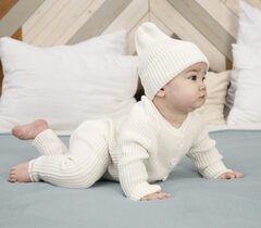 Вязаный комбинезон Simple (экрю)