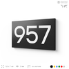 Номер на дверь 957, табличка на дверь для офиса, квартиры, кабинета, аудитории, склада, черная 120х70 мм, Айдентика Технолоджи
