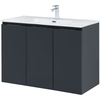Aquanet 277531 Тумба Алвита new 100 подвесная 3 дв.цв.антрацит (277531)