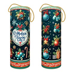 НОВОГОДНЕЕ АССОРТИ 1300г ТУБА