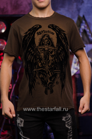 Affliction | Футболка мужская Scales Winged Grim Reaper A111C перед